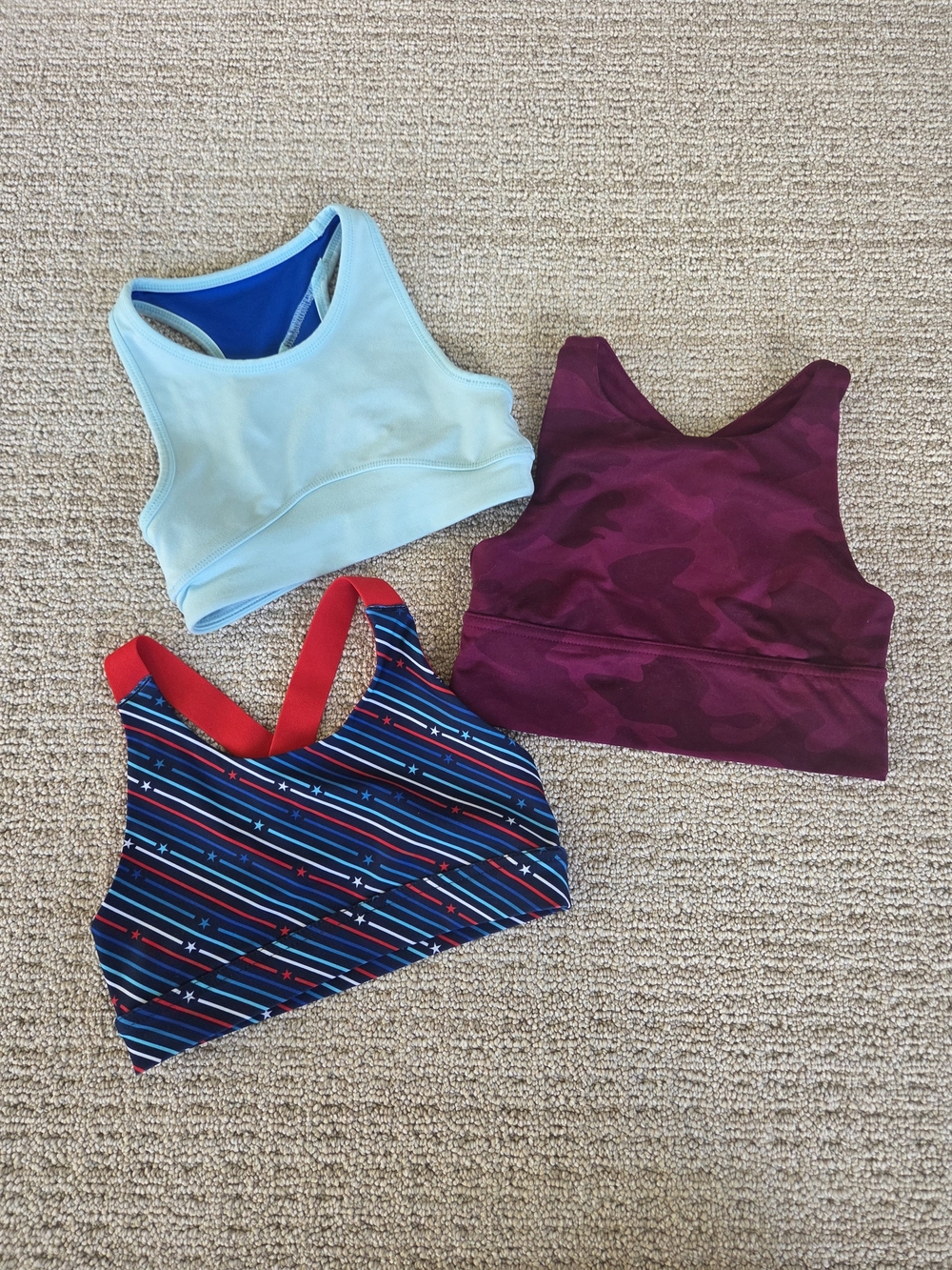 DSG Girls Sports Bras Lot of 3 Sizes XS and S